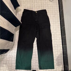 Big Bud Press Black and Green Ombre work pants